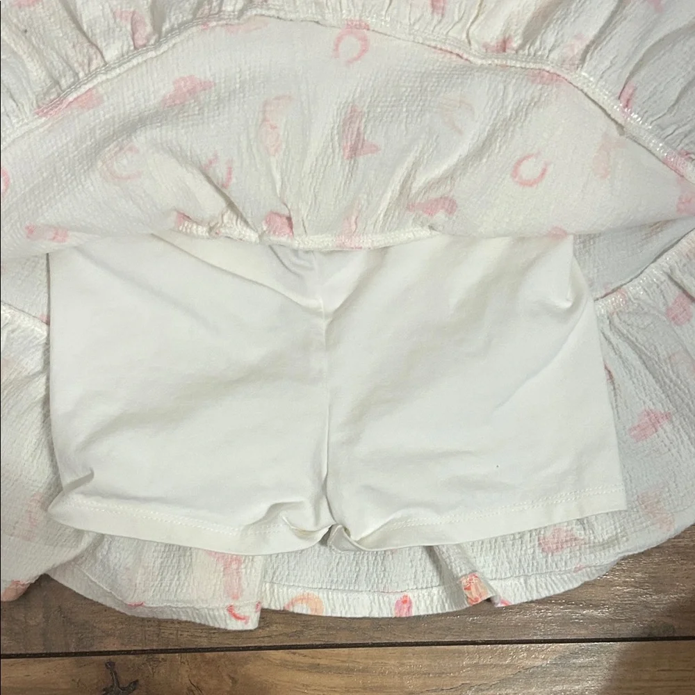 Cynthia Rowley Cowgirl Pink and Cream Kids Skirt Set with Built in Shorts